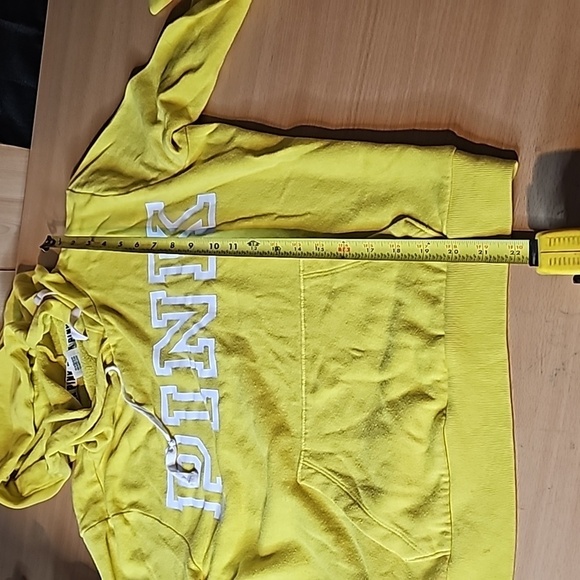 Med Bright Yellow Pink hoodie Victoria's secret - Picture 8 of 12